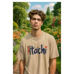 Backbencher Premium Men's Oversized T-Shirt (Printed - Itachi Edition) INK