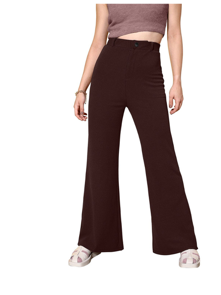 Soft Knit Lilac Wide-Leg Lounge Trousers-DNK