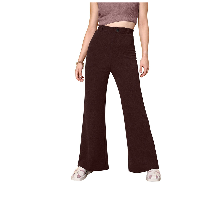 Soft Knit Lilac Wide-Leg Lounge Trousers-DNK