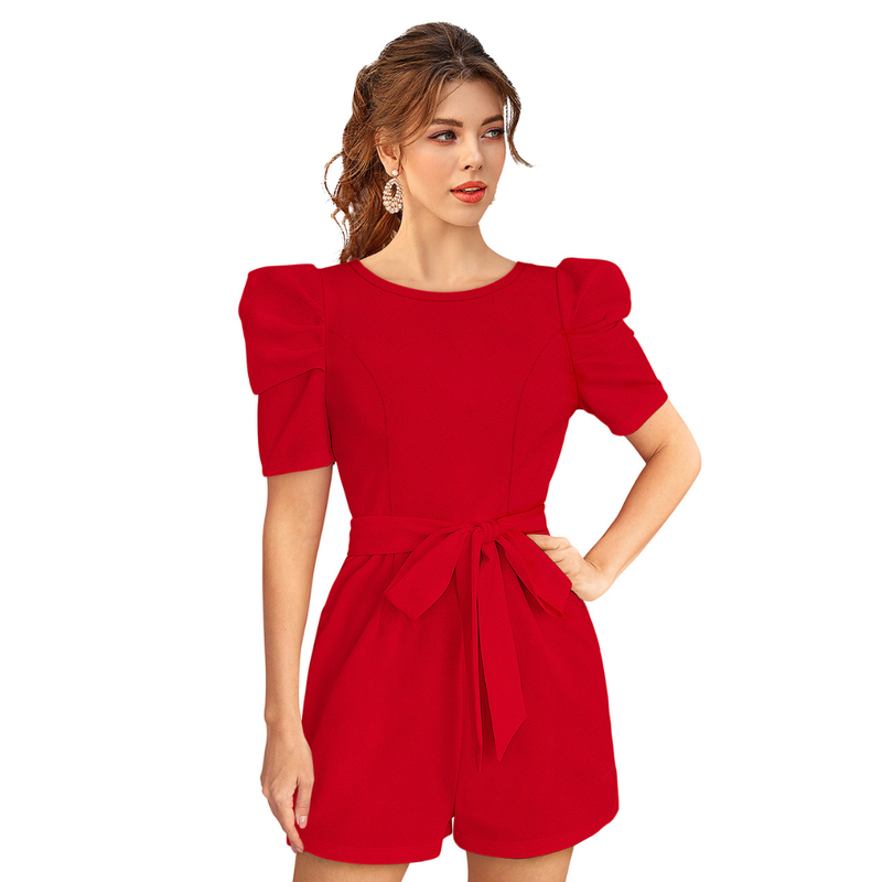 Party-Ready Scarlet Mini Jumpsuit-DNK