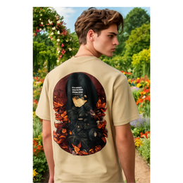 Backbencher Premium Men's Oversized T-Shirt (Printed - Itachi Edition) INK