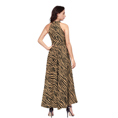 Bold Animal Print Sleeveless Party Dress - DNK