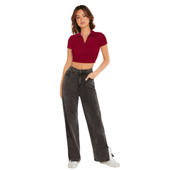 Urban Chic Polo Crop Top