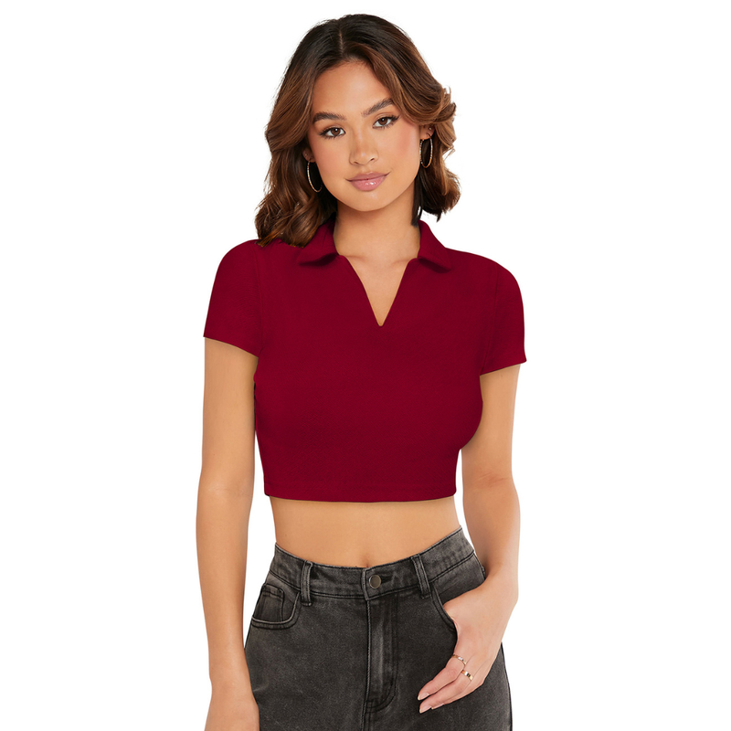 Urban Chic Polo Crop Top