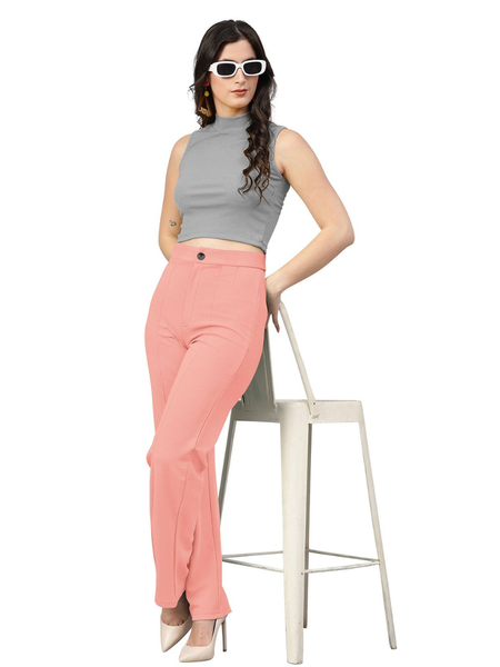 Women’s High-Rise Flare Pants-DNK