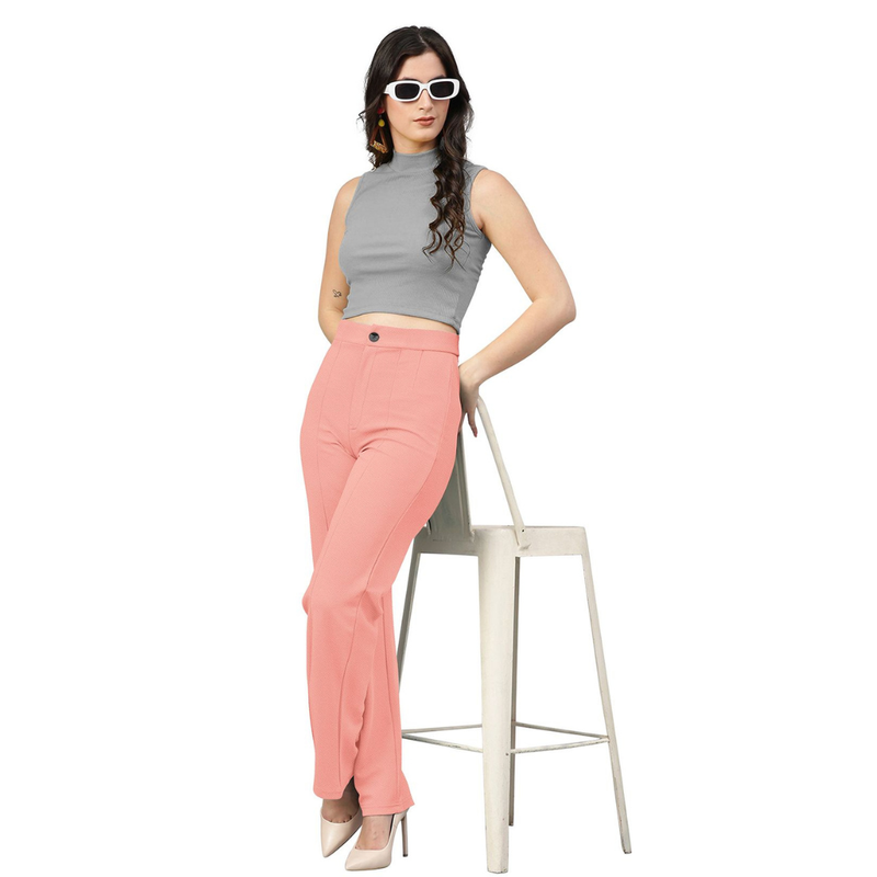 Women’s High-Rise Flare Pants-DNK
