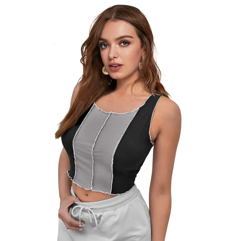 Latte Swirl Stitch Crop Top