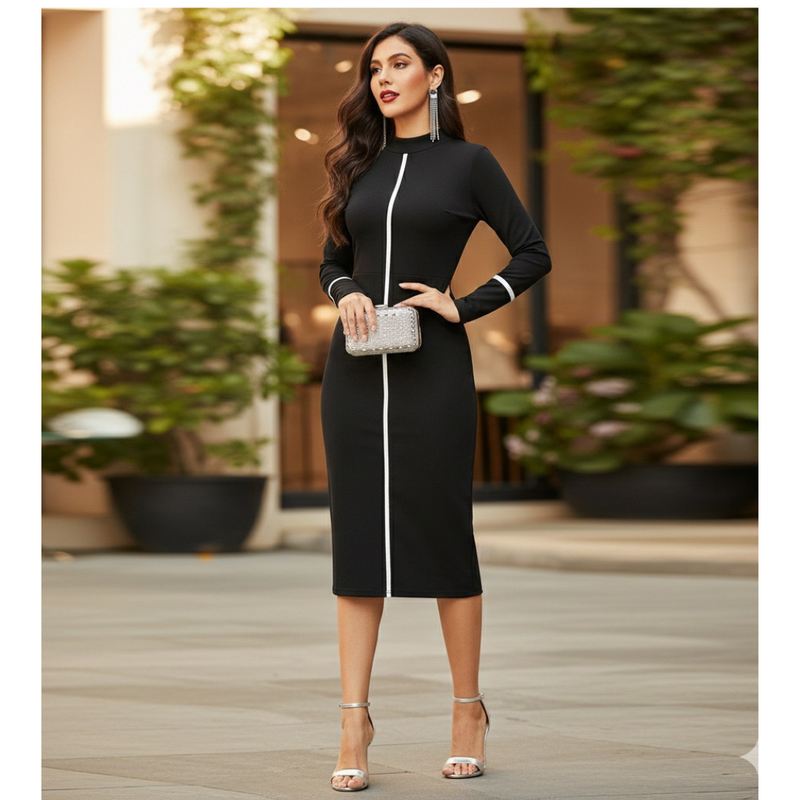 Classic Black High-Neck One-Piece -DNK