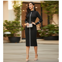 Classic Black High-Neck One-Piece