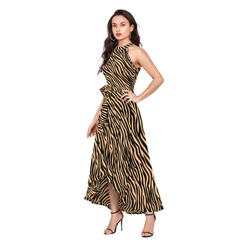 Bold Animal Print Sleeveless Party Dress - DNK