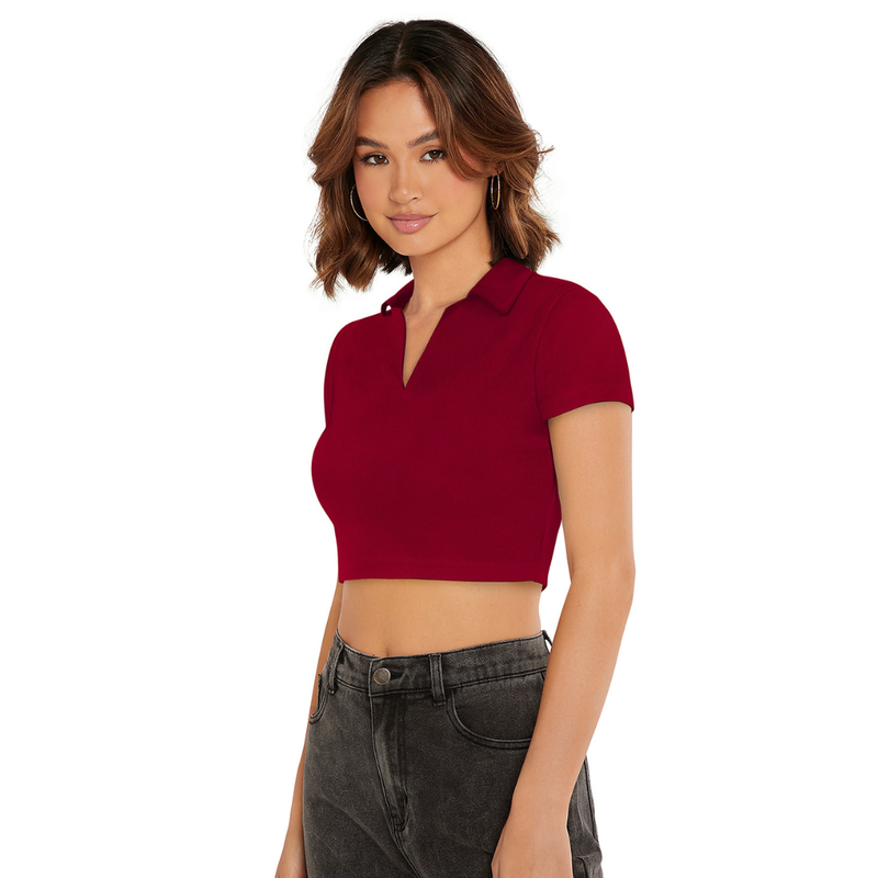 Urban Chic Polo Crop Top