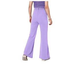 Soft Knit Lilac Wide-Leg Lounge Trousers-DNK