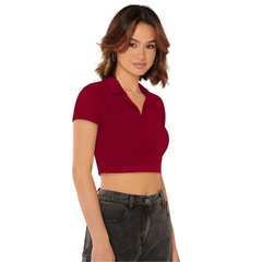 Urban Chic Polo Crop Top