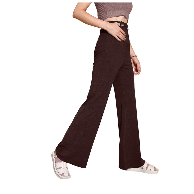 Soft Knit Lilac Wide-Leg Lounge Trousers-DNK