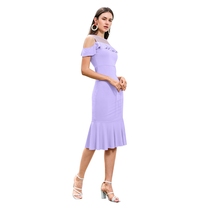 Ocean Mist Ruffle Mermaid Dress -DNK