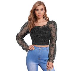 Puff Sleeve Crop Top DNK