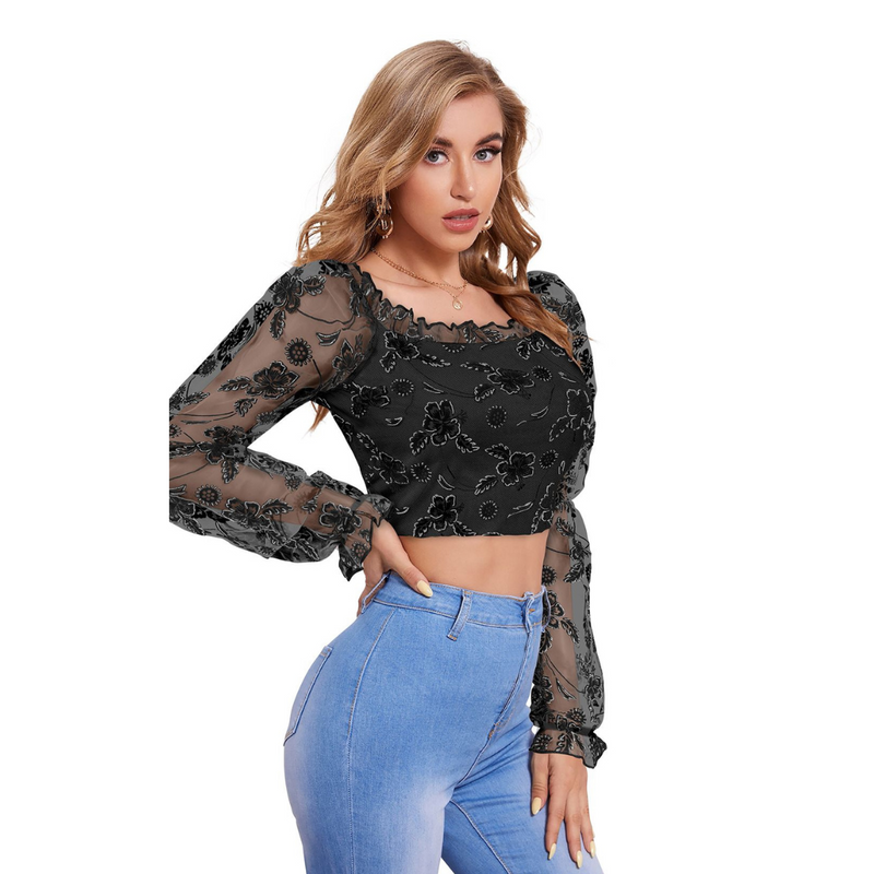 Puff Sleeve Crop Top DNK