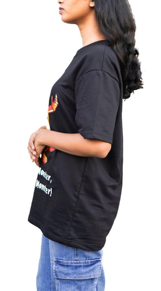 Backbencher Women's Oversized T-Shirt (Printed) INK
