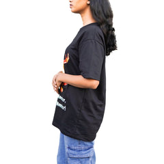 Backbencher Women's Oversized T-Shirt (Printed) INK
