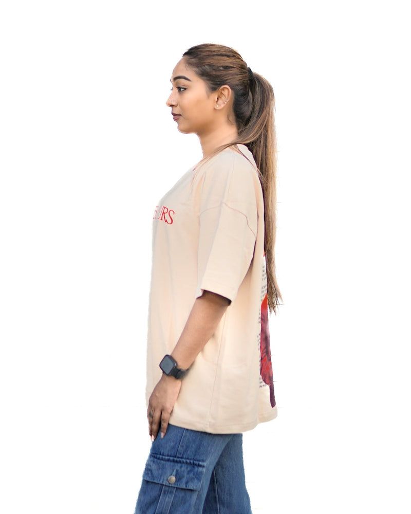 Backbencher Women's Oversized T-Shirt (Printed) INK