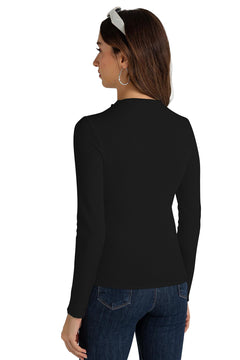 Chic Ribbed Knit Structured Top