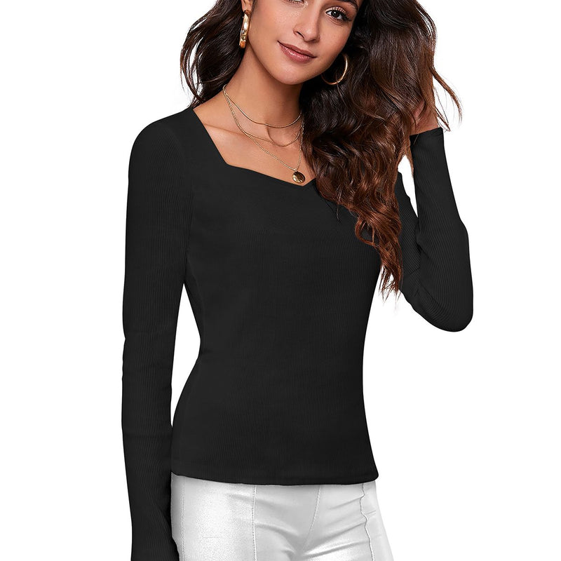 Neck Ribbed Top DNK