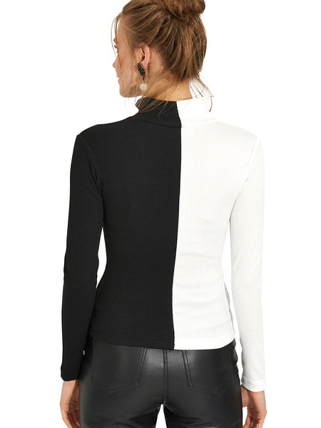 Dual-Tone Zip-Up Top DNK