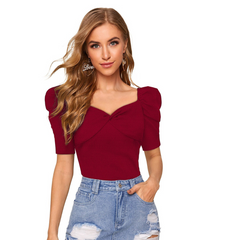 Puff Sleeve Top for Women DNK