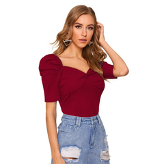 Puff Sleeve Top for Women DNK