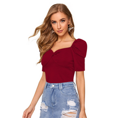 Puff Sleeve Top for Women DNK