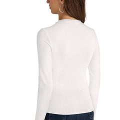 Chic Ribbed Knit Structured Top DNK