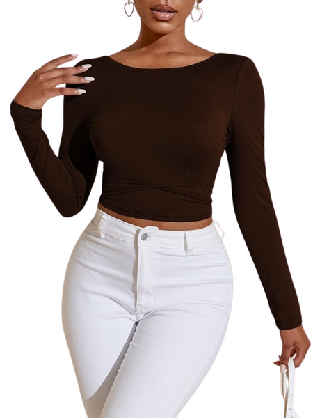 Luxe Backless Tie-Back Crop Top