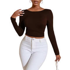 Luxe Backless Tie-Back Crop Top
