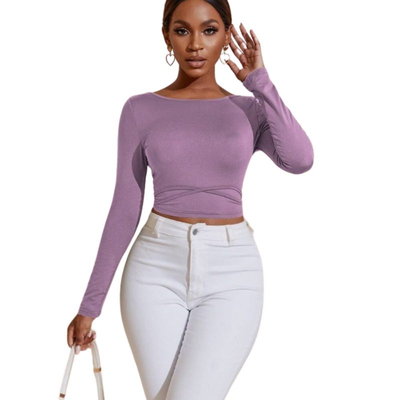 Luxe Backless Tie-Back Crop Top DZ-5