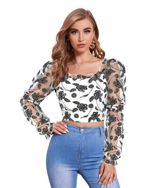 Puff Sleeve Crop Top DNK