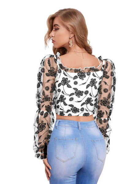 Puff Sleeve Crop Top DNK