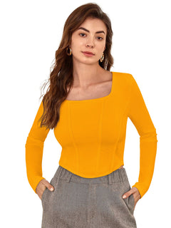 Chic Square Neck Corset Top