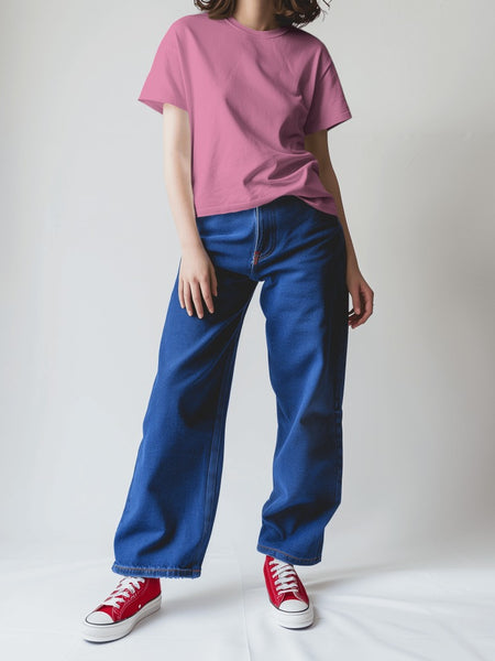 Backbencher Women's Oversized Plain T-Shirt