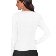 V-Neck Ribbed Top DNK
