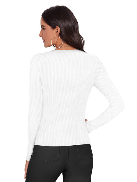 V-Neck Ribbed Top DNK