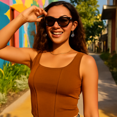 Square Neck Hanky Hem Tank Top DZ-6