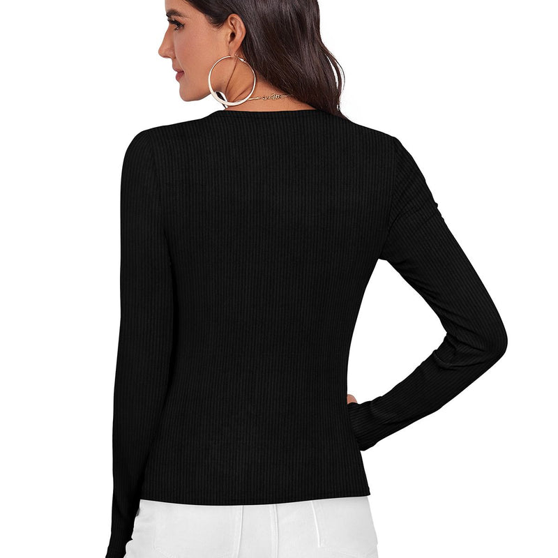 V-Neck Ribbed Top DNK