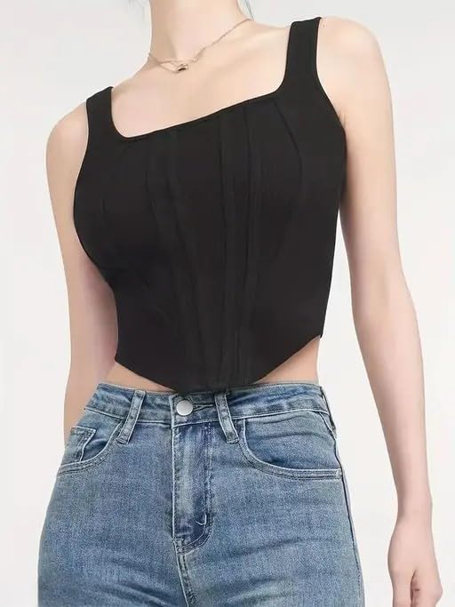 Square Neck Hanky Hem Tank Top DZ-6