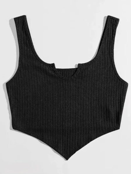 Sweetheart Neckline Sleeveless Tank Top – Elegant Tops