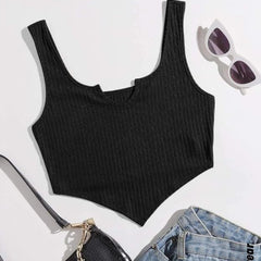 Sweetheart Neckline Sleeveless Tank Top – Elegant Tops DZ-1