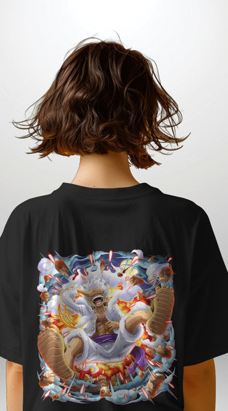 Backbencher Women’s Printed Oversized T-Shirt (One Piece Edition) INK