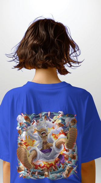 Backbencher Women’s Printed Oversized T-Shirt (One Piece Edition) INK