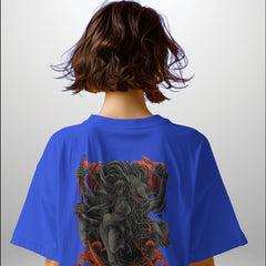 Backbencher Women’s Printed Oversized T-Shirt (Blood Dragon Edition) INK