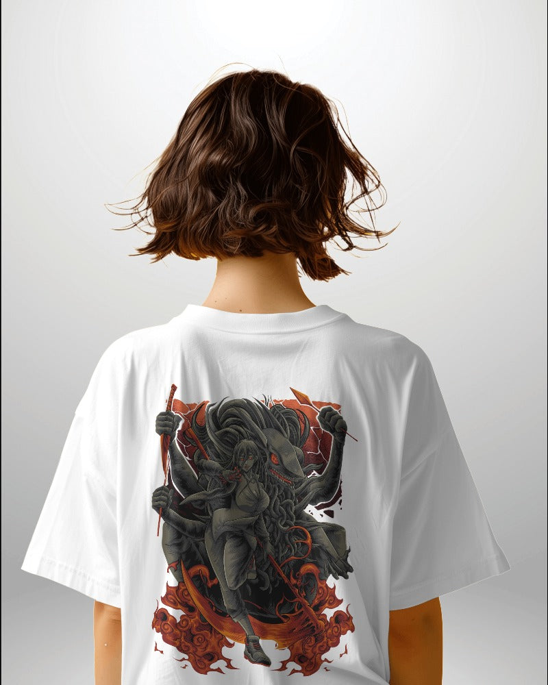 Backbencher Women’s Printed Oversized T-Shirt (Blood Dragon Edition) INK