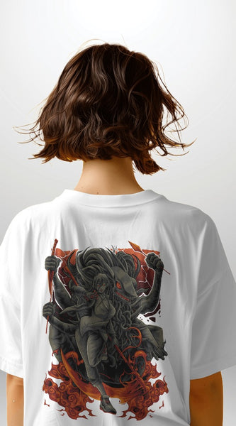 Backbencher Women’s Printed Oversized T-Shirt (Blood Dragon Edition) INK